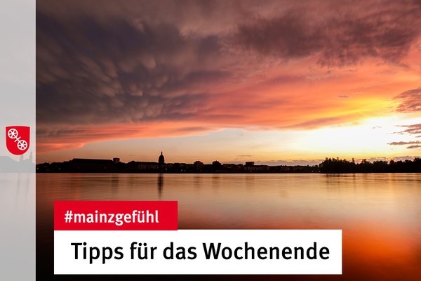 Ein Sonnenuntergang am Rhein. © Landeshauptstadt Mainz