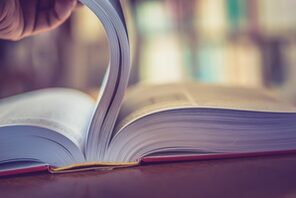 Ein aufgeschlagenes Buch, in dem jemand blättert © Fotolia andriano