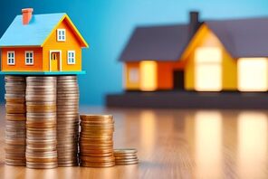 Ein Modelhaus steht auf Münzen &copy; Pixabay