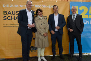 Der Bauzaun informiert über das Projekt © Landeshauptstadt Mainz
