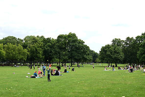 Volkspark Wiese mit Menschen © Kristina Schäfer